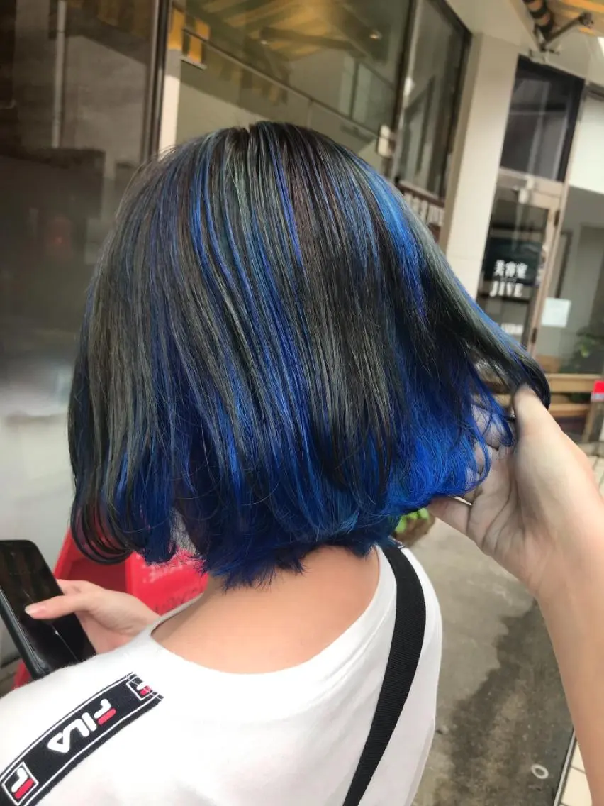 ミディアム カラー ブルーカラー 🫟Blanco🫟 Color&Careのヘアスタイル