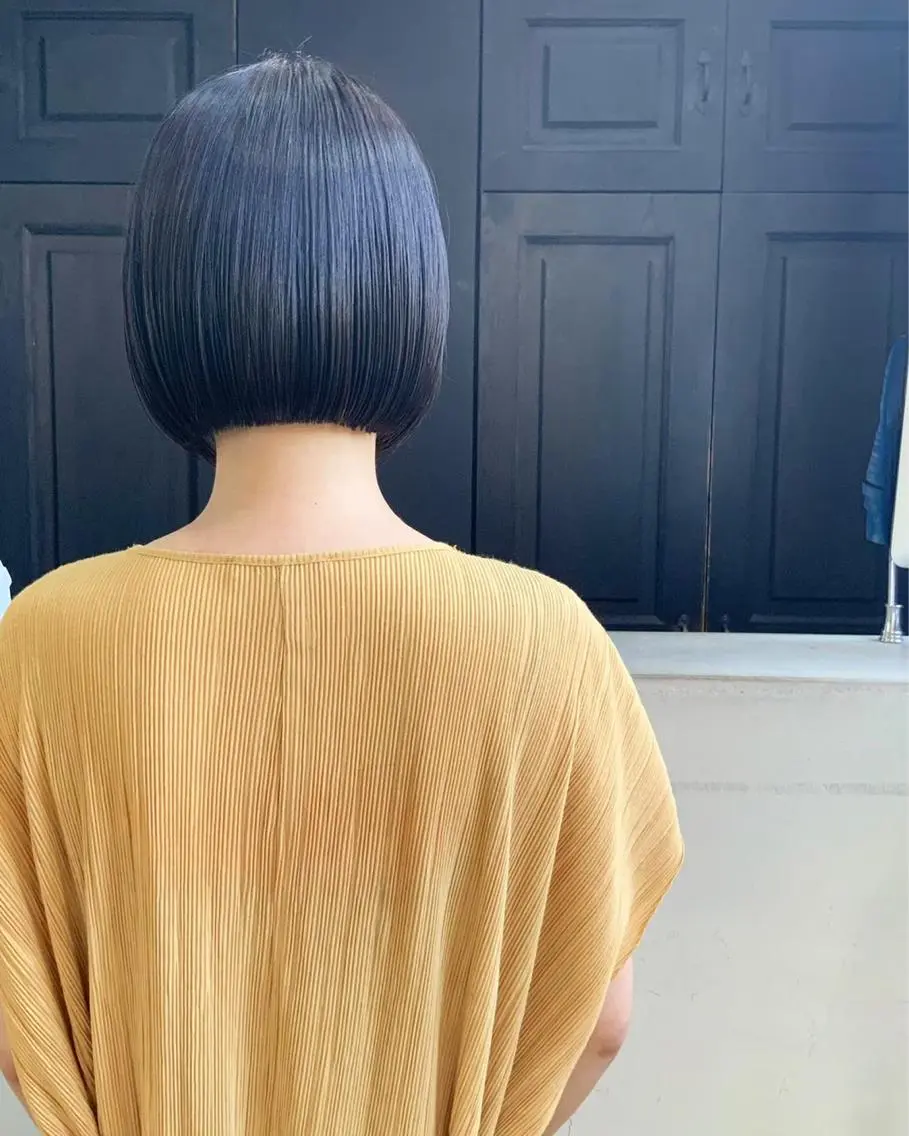 ショート ヘアアレンジ 美髪矯正 韓国レイヤーのヘアスタイル