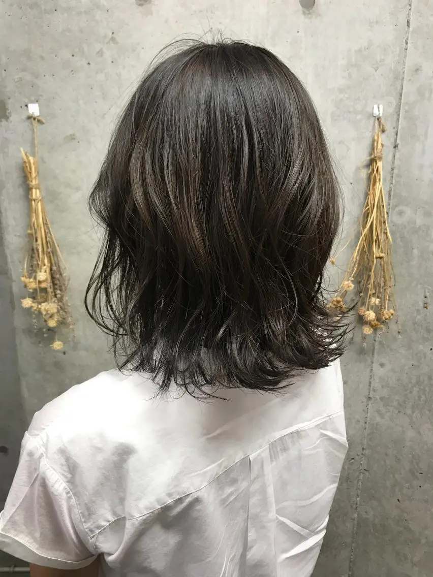 ミディアム カラー ヘアアレンジ アッシュ アッシュブラウン ブラウンカラー Satsuki ✂︎♡のヘアスタイル