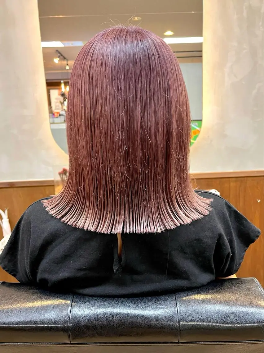 セミロング カラー ハイトーンカラー ena/ブリーチなし 透明感・レイヤー🎀のヘアスタイル