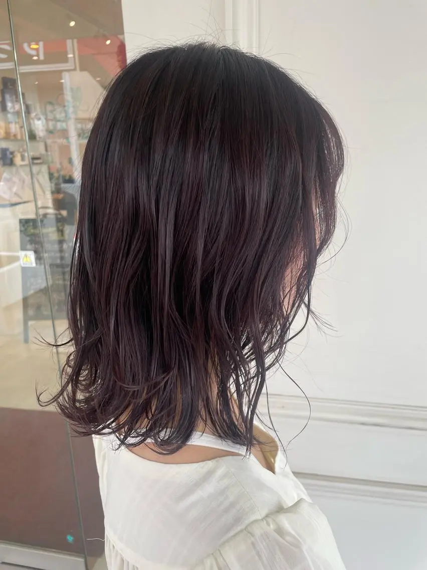 ミディアム カラー ヘアカラー SARA古賀店 かすみ🐬🩵のヘアスタイル