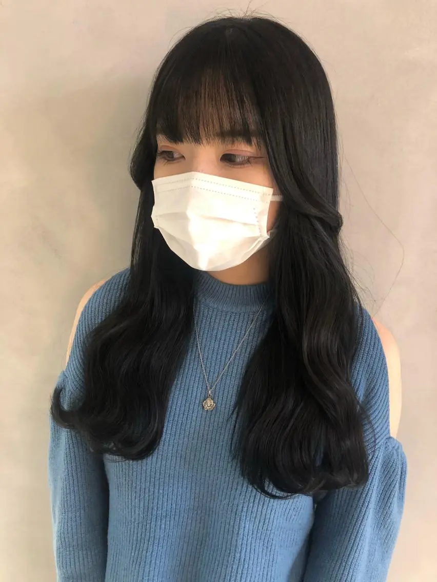 ロング 韓国風ヘア ❤︎︎韓国ヘア❤︎︎ 𝑺𝒉𝒊𝒉𝒐のヘアスタイル