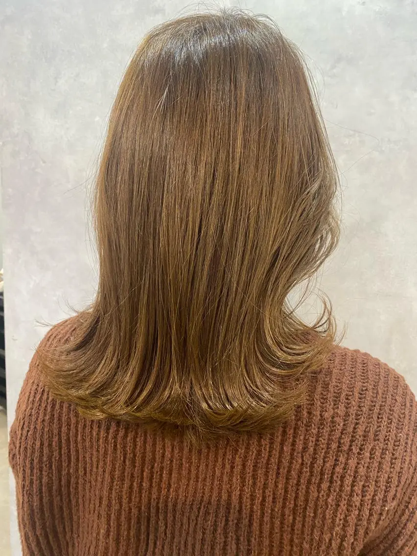ミディアム おおもり りほのヘアスタイル