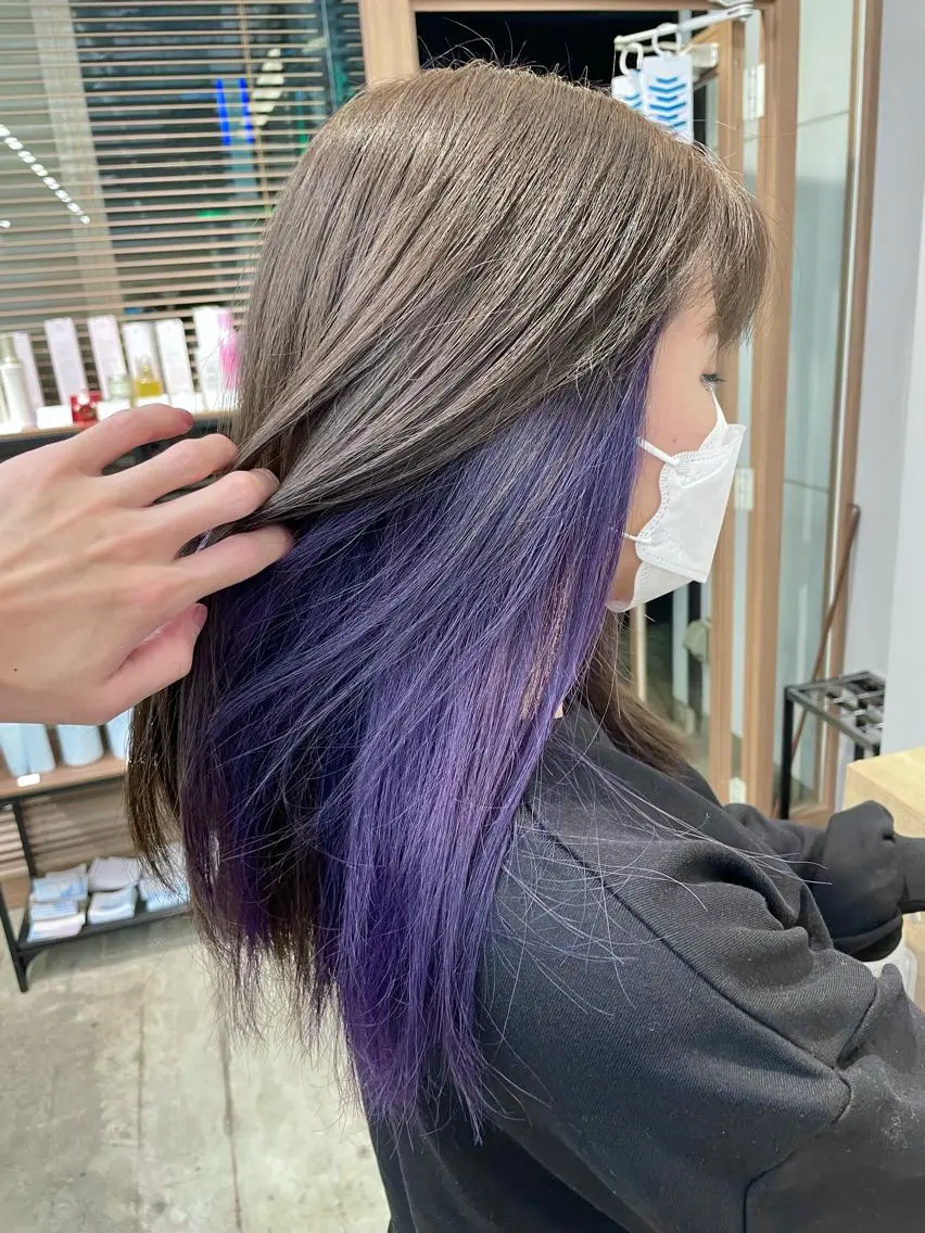 セミロング SAEKI【ior 】北千住店ブリーチのヘアスタイル