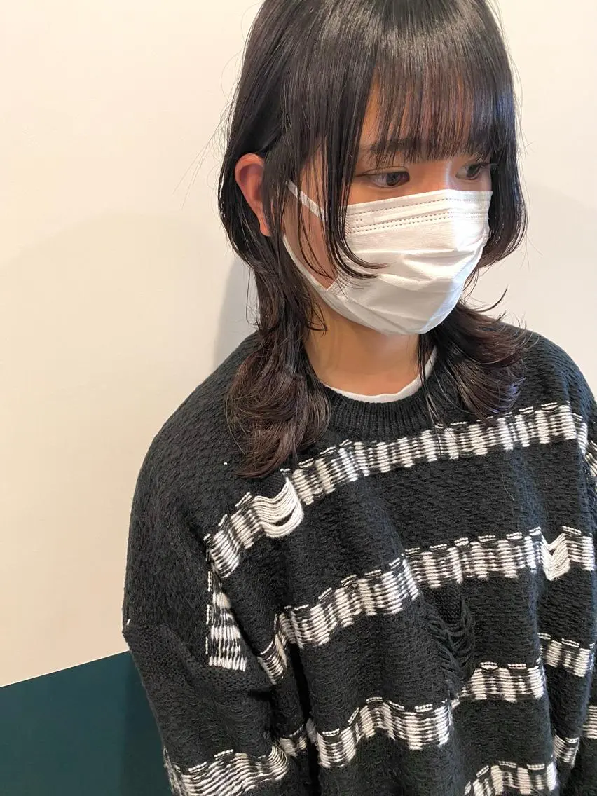 セミロング ウルフカット 武内 凌レイヤーカット🐺のヘアスタイル