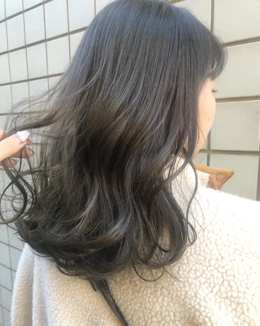 ミディアム カラー 透明感カラー グレージュ オリーブグレージュ オリーブグレー ヘアカラー トリートメント ❤️sai❤️ official❤️のヘアスタイル