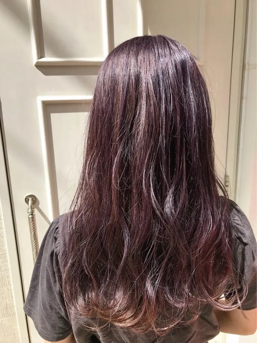 セミロング カラー パープルカラー 🫟Blanco🫟 Color&Careのヘアスタイル