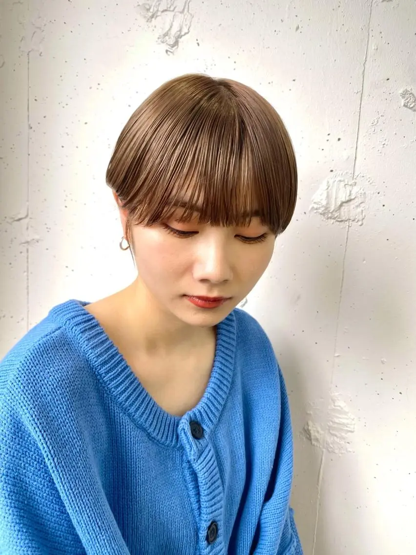 ショート ヘアカラー トリートメント 骨格診断で絶対可愛い ✨丸みショート✨凌弥のヘアスタイル