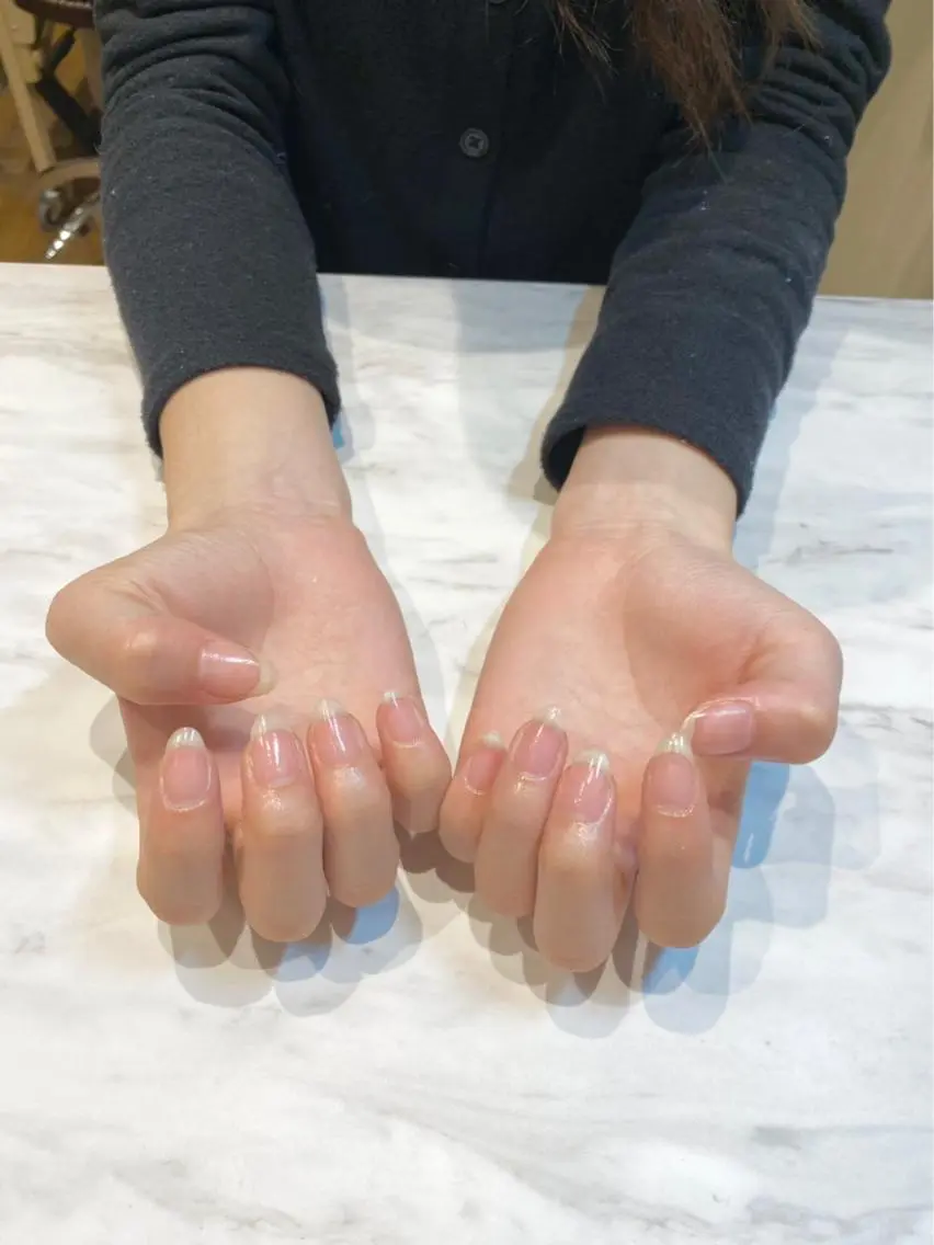 ネイル 韓国風🤍 イワサキ リコ🍒のネイルデザイン