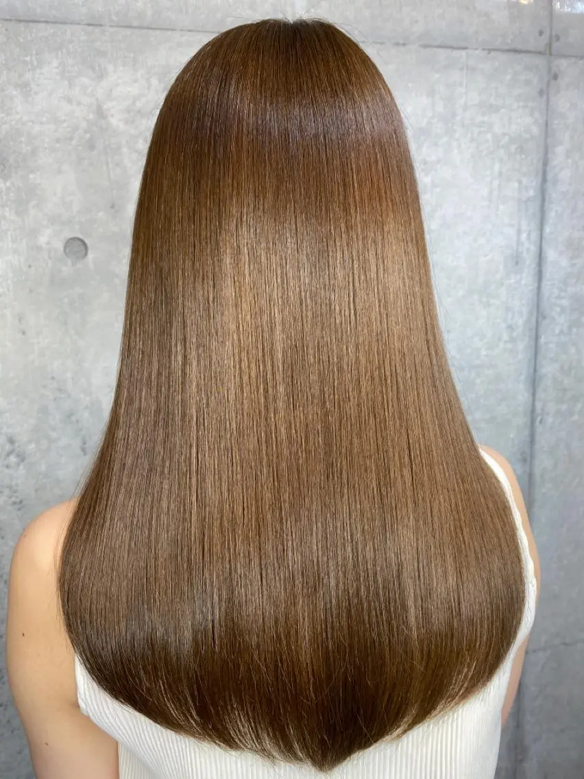 ロング ヘアカラー トリートメント 髪質改善 レイヤー Naoyaのヘアスタイル