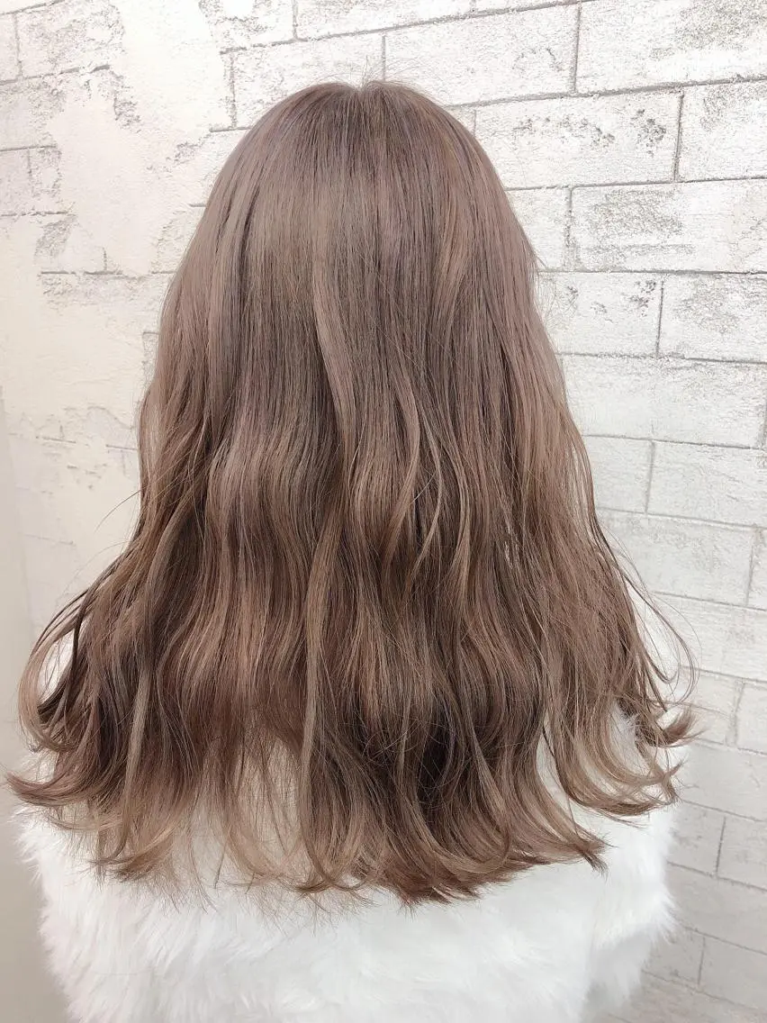 ロング カラー ヘアカラー トリートメント ヘッドスパ ヘアセット ️韓国ヘア／レイヤー カットYūka❤️のヘアスタイル