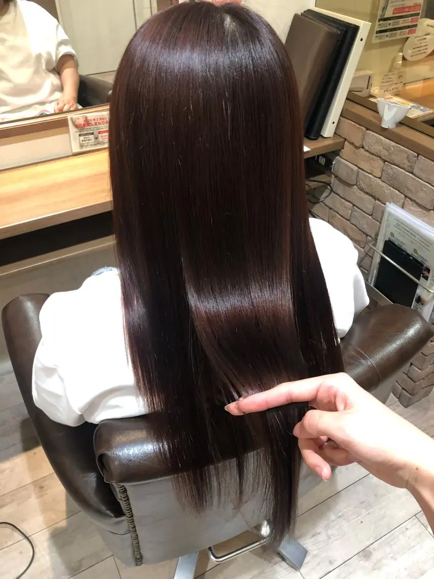 ロング 縮毛矯正 ✨レイヤーお任せ✨ 林有里子のヘアスタイル