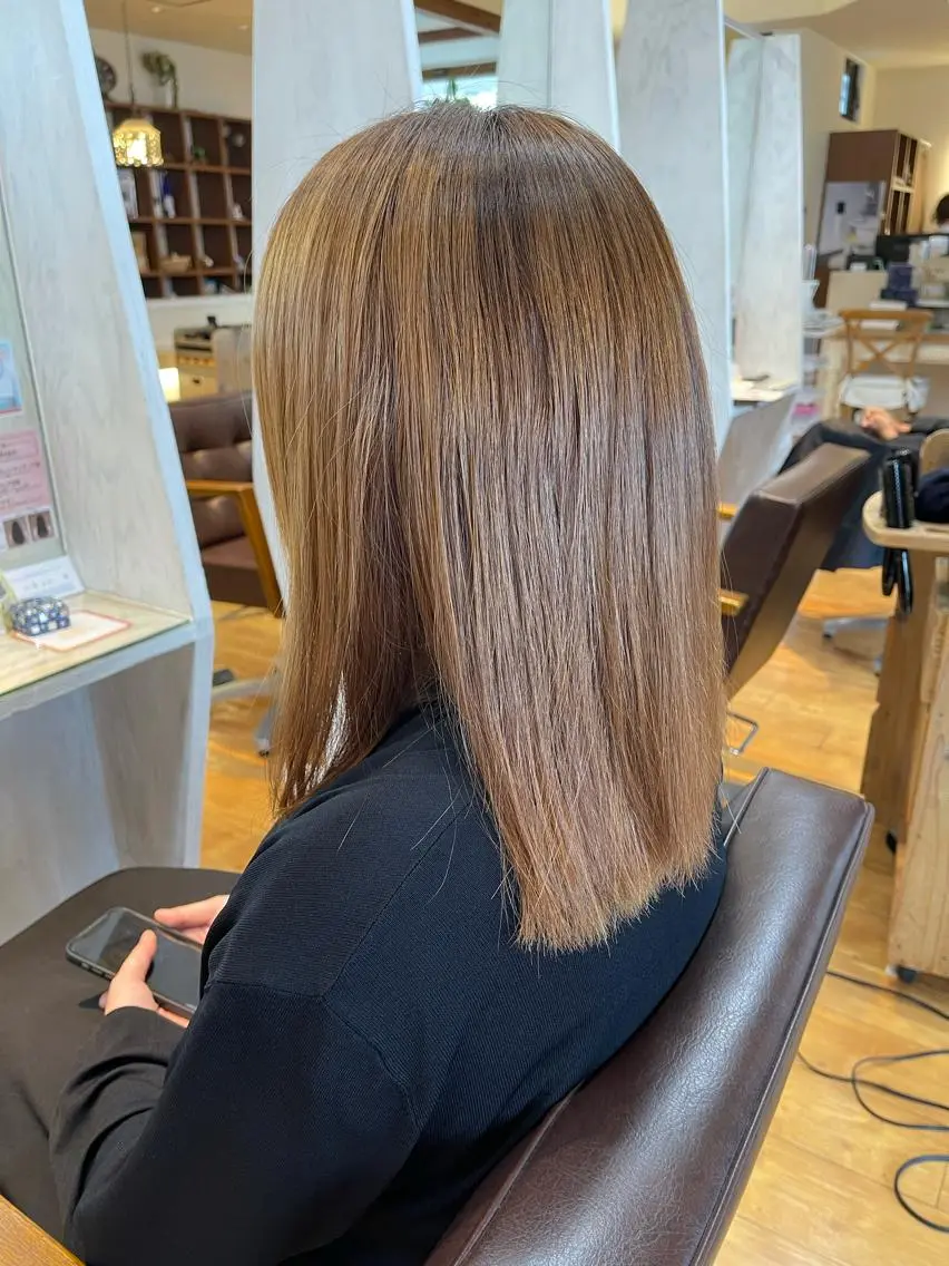 セミロング 縮毛矯正 トリートメント 梶谷 和希のヘアスタイル