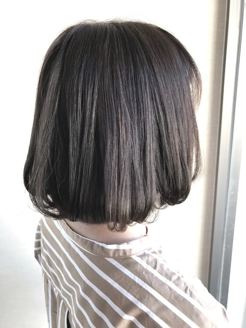ミディアム カラー アッシュ 透明感カラー イルミナカラー 髪質改善縮毛矯正 美容師✂️山崎竜二のヘアスタイル