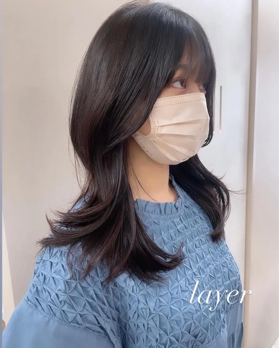 ミディアム くびれヘア 韓国風ヘア レイヤーカット YUKI / レイヤーカット🤍のヘアスタイル