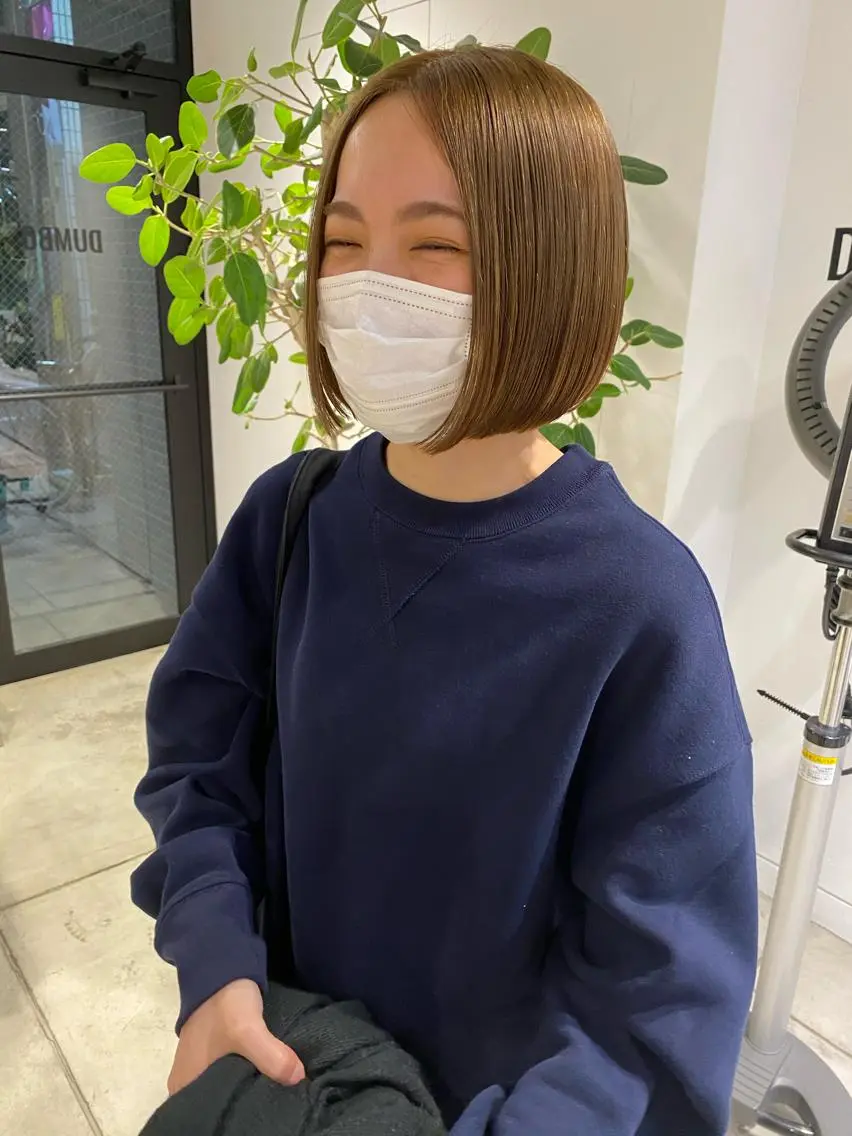 ミディアム カラー パーマ ヘアアレンジ ベージュカラー ブリーチ ハイトーンカラー パーマスタイル🔅 sayacaのヘアスタイル