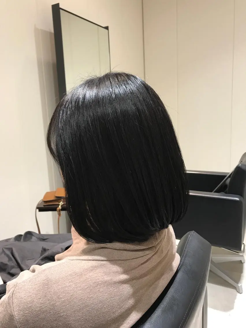ミディアム カラー カット トリートメント ボブ/ショート得意 安西駿一　【銀座】のヘアスタイル