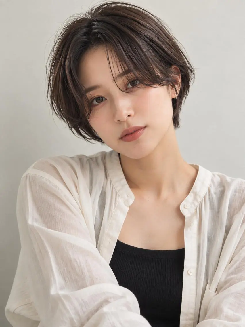 ショート カラー ブリーチ ケアブリーチ 透明感カラー ダブルカラー イヤリングカラー カット ヘアカラー トリートメント ヘッドスパ "オトナ髪”/ LAKA TOCCAのヘアスタイル