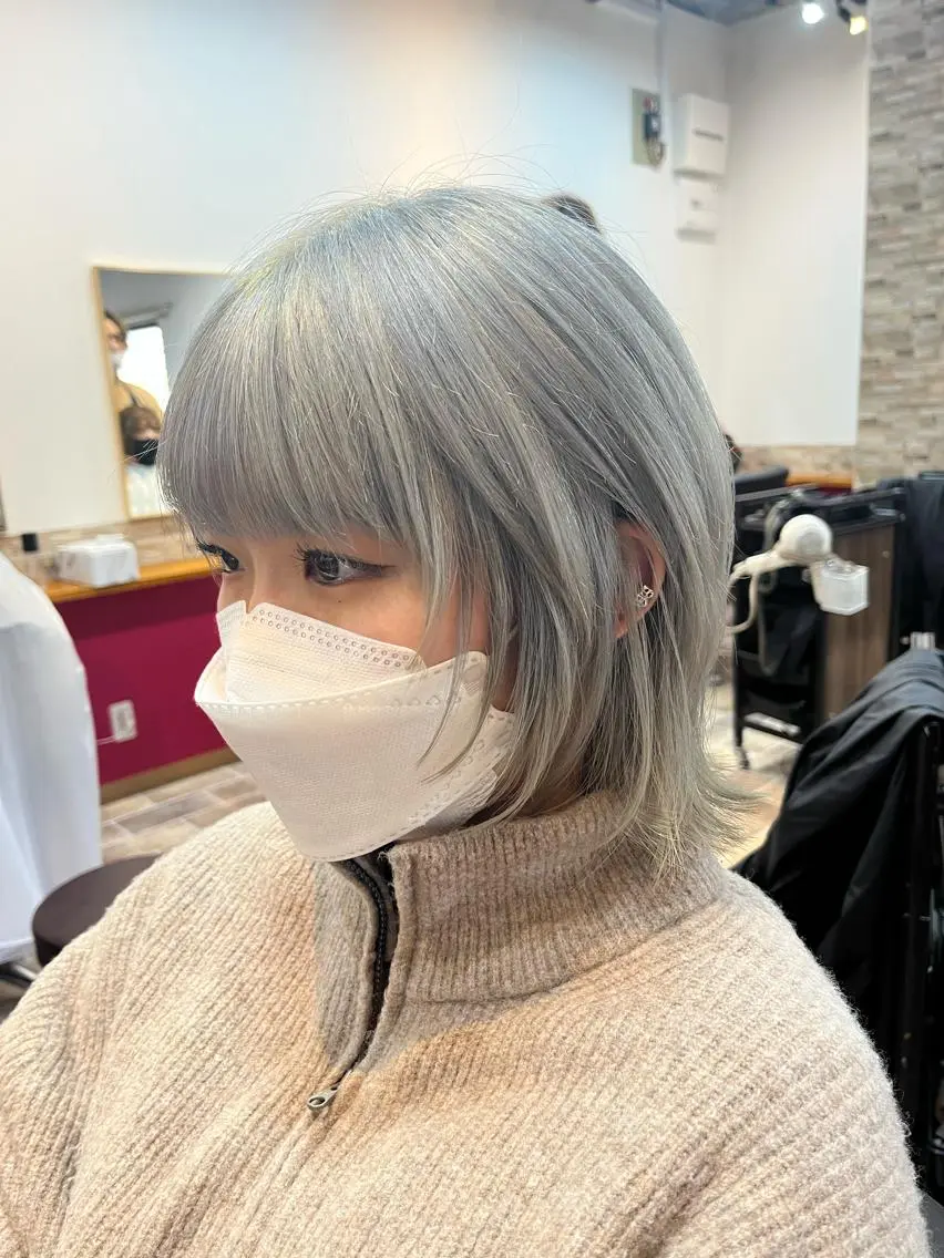ショート カラー ヘアカラー&縮毛矯正 STAR☆RIVERのヘアスタイル