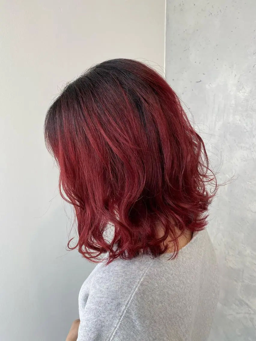 ミディアム カラー ヘアアレンジ 【艶髪×韓国風】 毛流れ職人 RYOのヘアスタイル