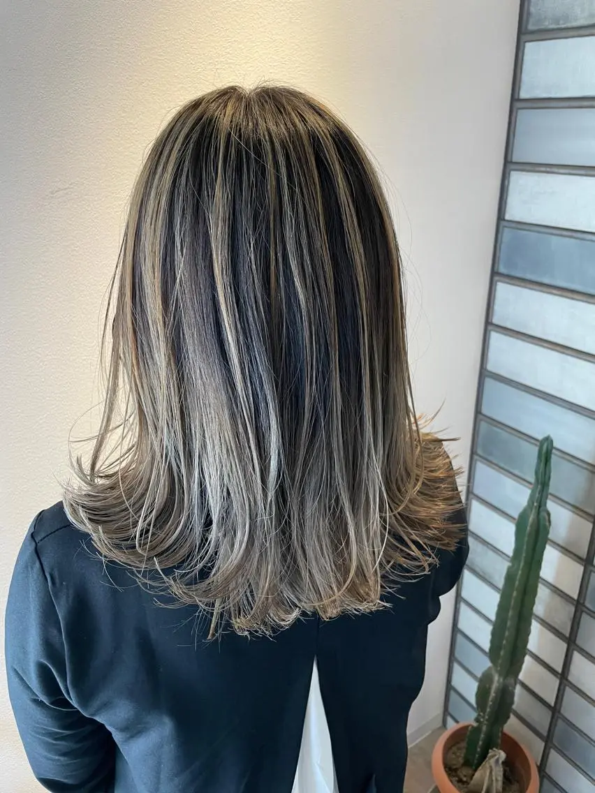 セミロング カラー ヘアカラー トリートメント 福永速人 /メンズパーマのヘアスタイル