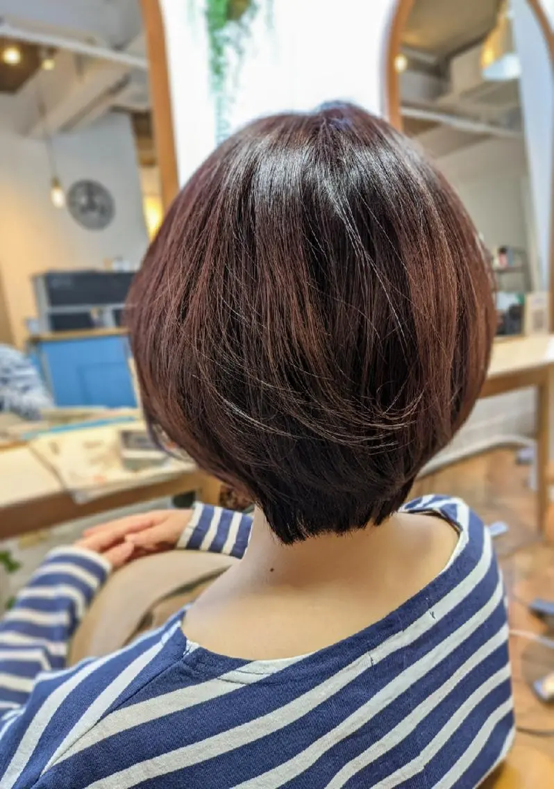 ショート カラー ショートボブ ラベンダーカラー ボブ ショートヘア newi 天王寺 masakoのヘアスタイル