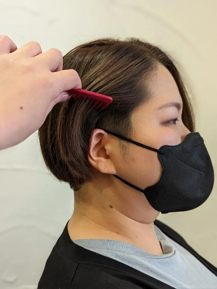ミディアム 髪質改善&白髪ぼかし カラー♡店長みやけ♡のヘアスタイル
