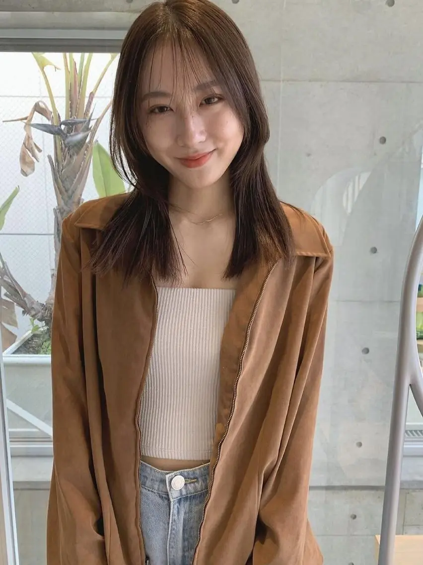セミロング カラー 透明感カラー🪡🤍 nanao🤍🪡のヘアスタイル