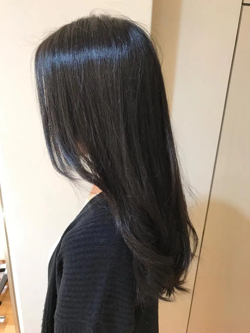 セミロング ロング カラー アッシュ 透明感カラー ダークアッシュ タジマ ヤスヒサのヘアスタイル