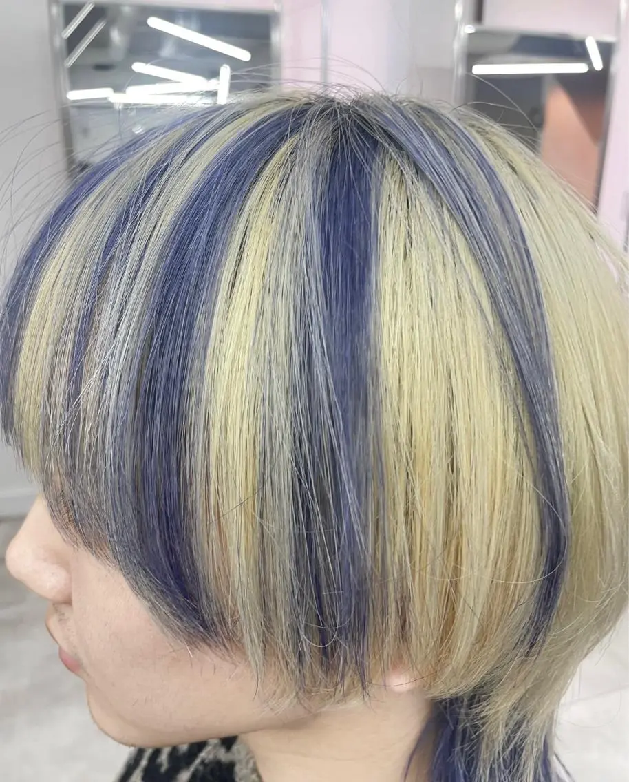カラー ブリーチ メッシュ 畠山 真由佳のヘアスタイル