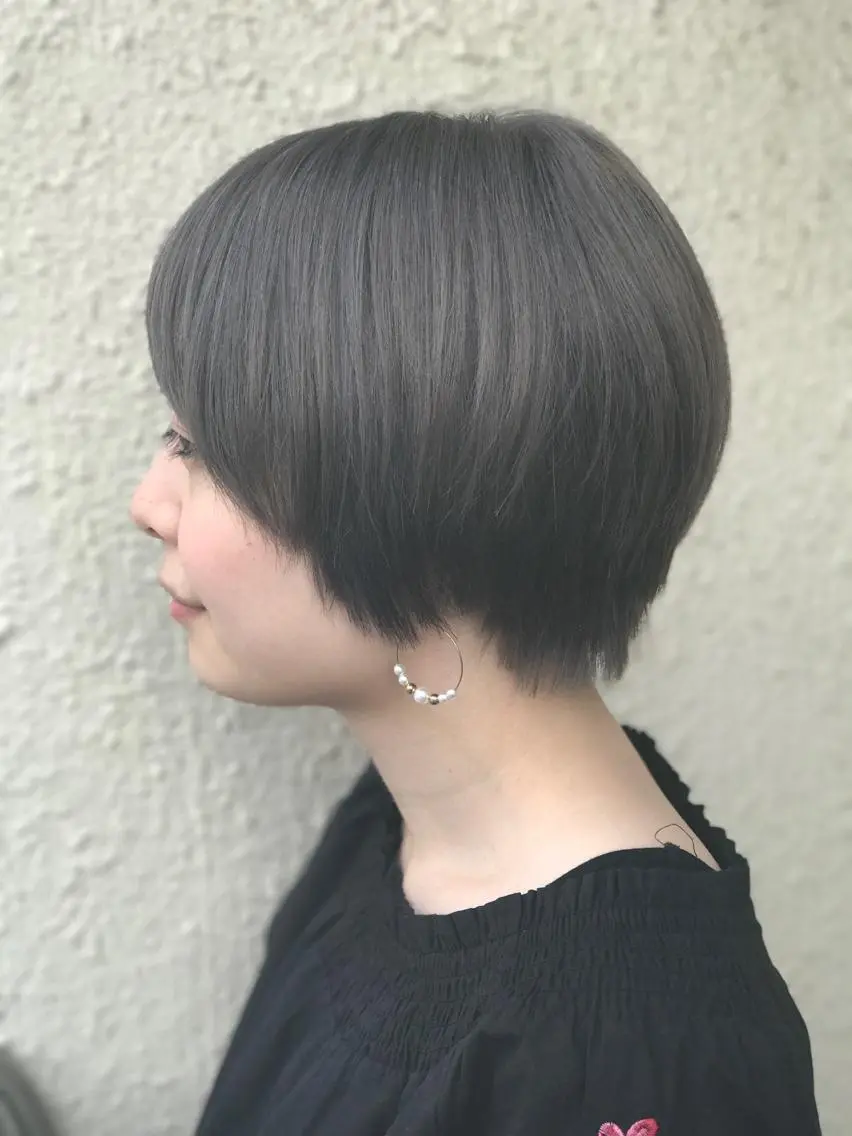 ショート カラー グレージュ 縮毛矯正×髪質改善 店長　DAITOのヘアスタイル