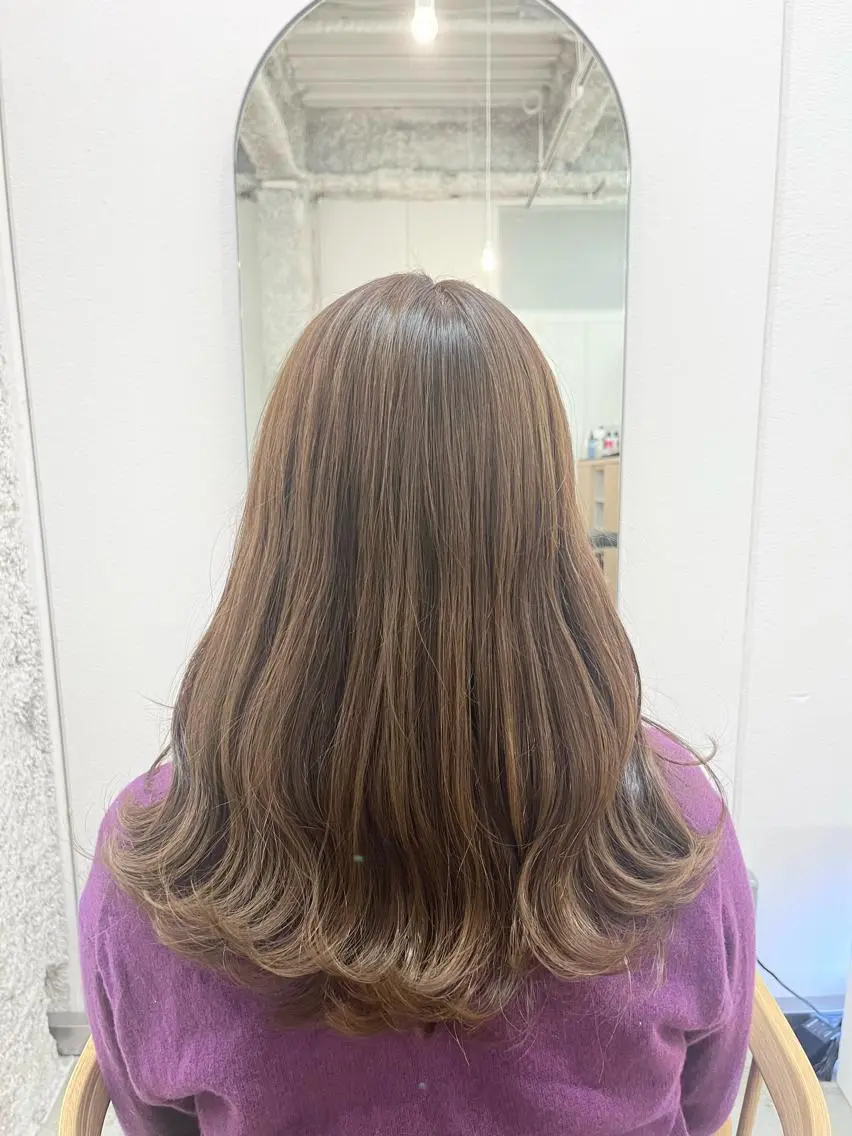 セミロング カラー 暖色カラー/ ヘアセット🌛櫻井舞のヘアスタイル