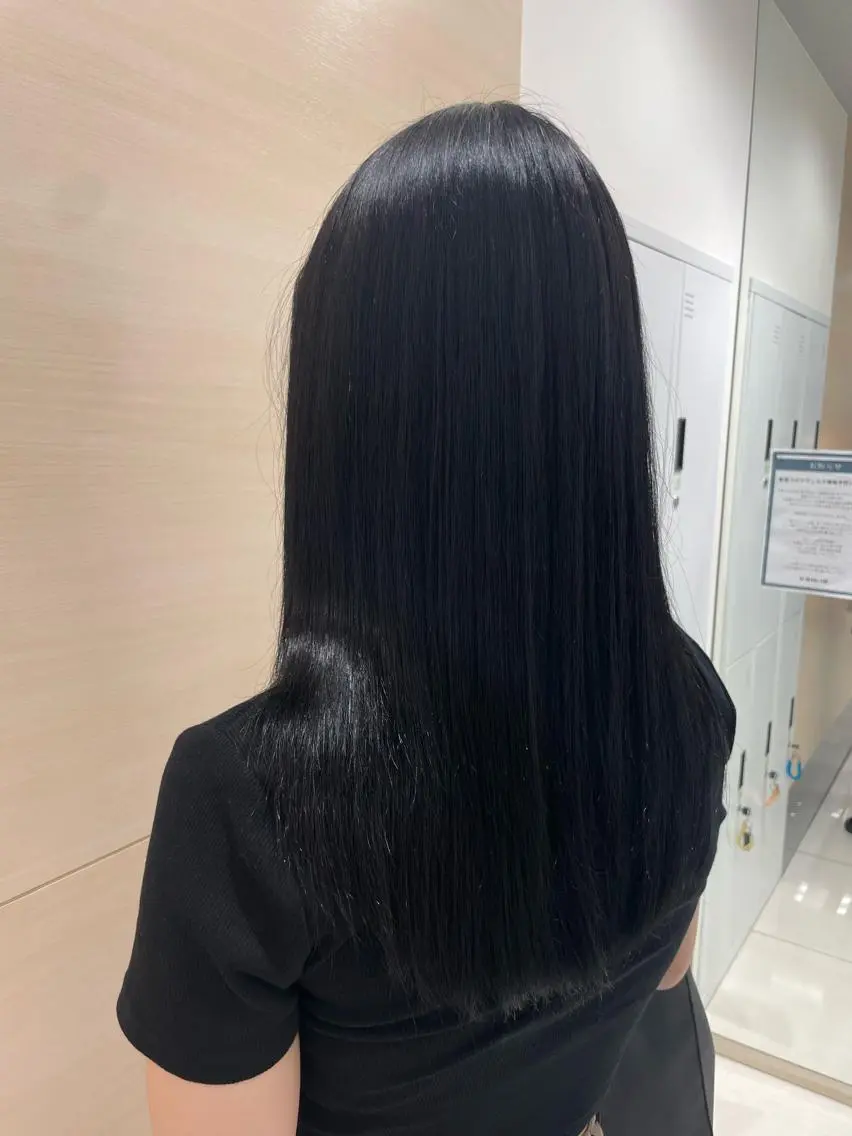 セミロング カラー 透明感カラー クロスパーマ/うる艶 カラー/Kurumiのヘアスタイル