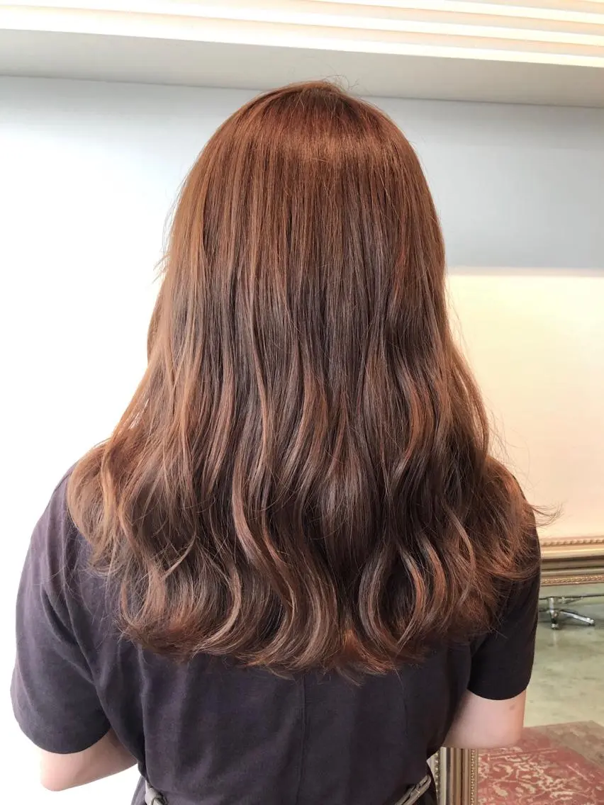 ミディアム カラー ベージュカラー ブリーチ ブリーチなしカラー 💐パーソナルカラー /市橋加菜💐のヘアスタイル