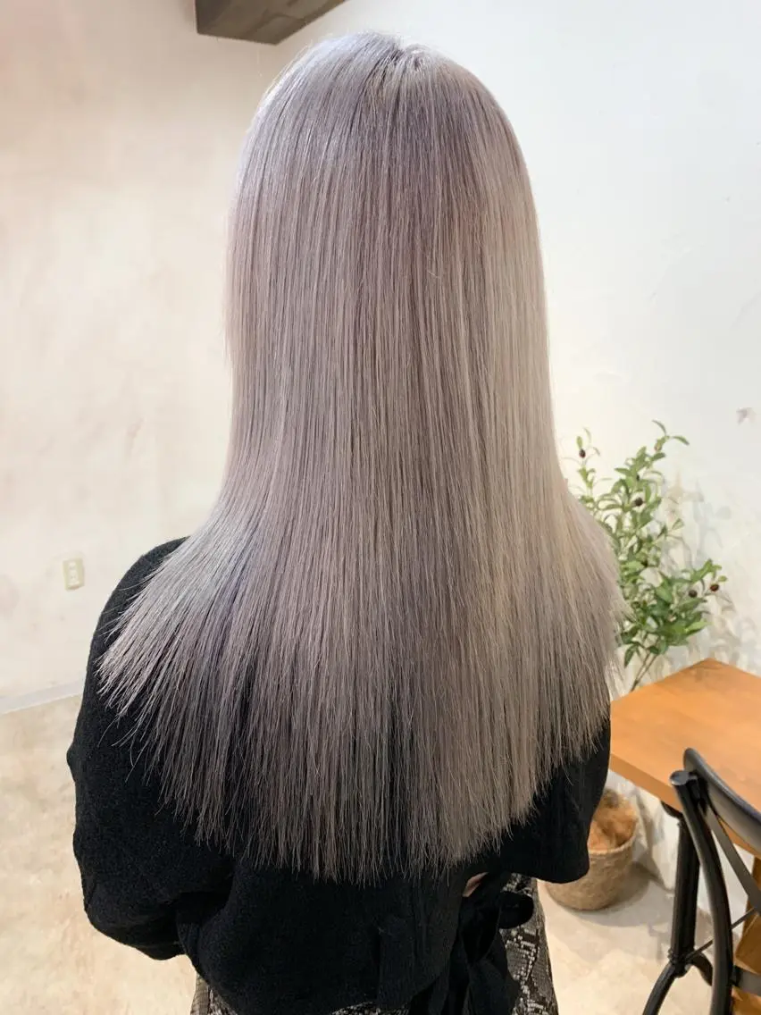 ロング カラー ハイトーンカラー ラベンダーカラー トリートメント /カラー/NAOKIのヘアスタイル
