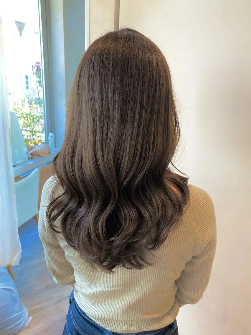 ロング カラー 顔まわりカット🌟 くびれヘア/寺門遥輝のヘアスタイル