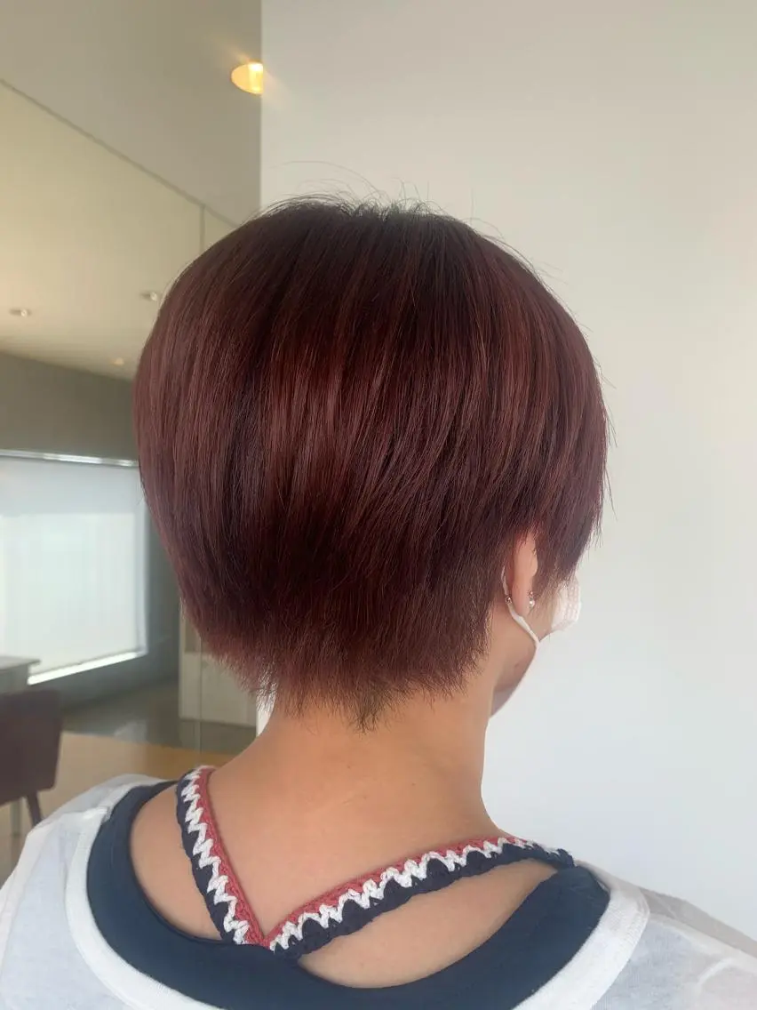 ショート おせ ちさとのヘアスタイル