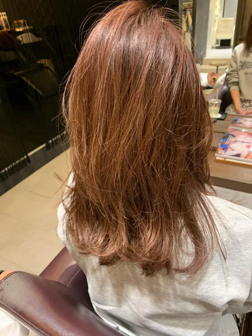 ミディアム カラー 美髪形成!色素改善! 秋田 和輝のヘアスタイル