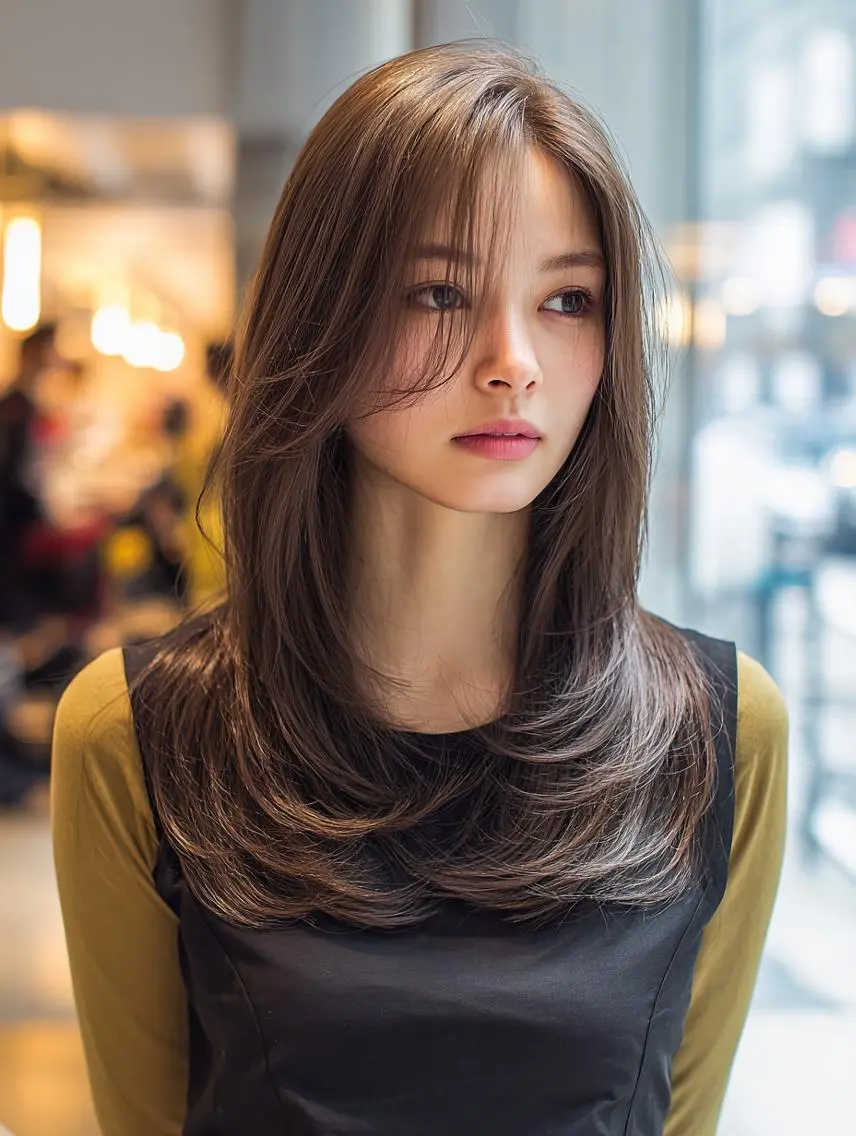 ミディアム 🍒暖色×ハイトーン ×デザイン✨まなりのヘアスタイル