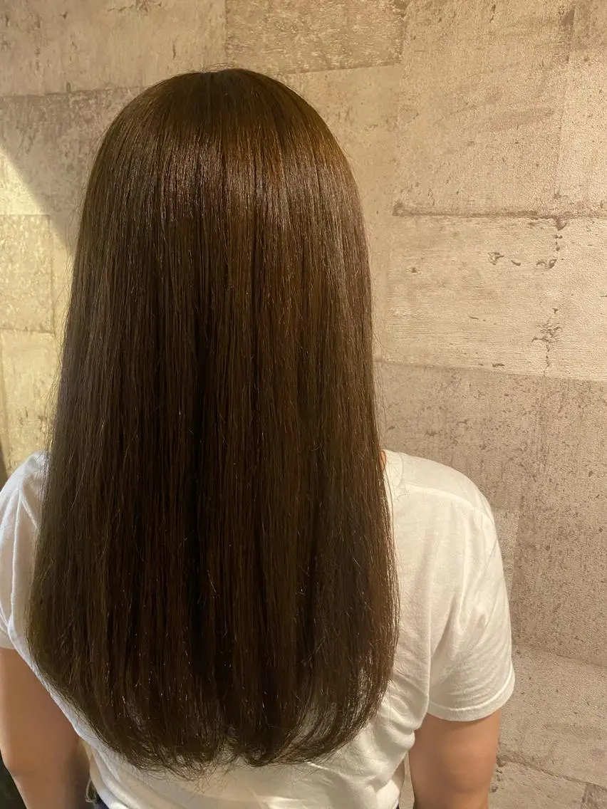 セミロング カラー アッシュ ブリーチ ブリーチなしカラー 産休の為お休みです! 小島凜のヘアスタイル