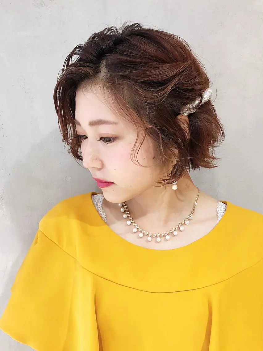 ミディアム カラー パーマ ヘアアレンジ ITbyALBUM 中野店のヘアスタイル