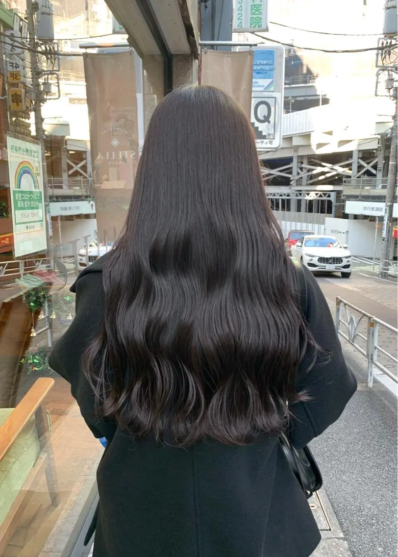 ロング カラー グレージュ オリーブグレージュ オリーブグレー 矢野 晃平のヘアスタイル