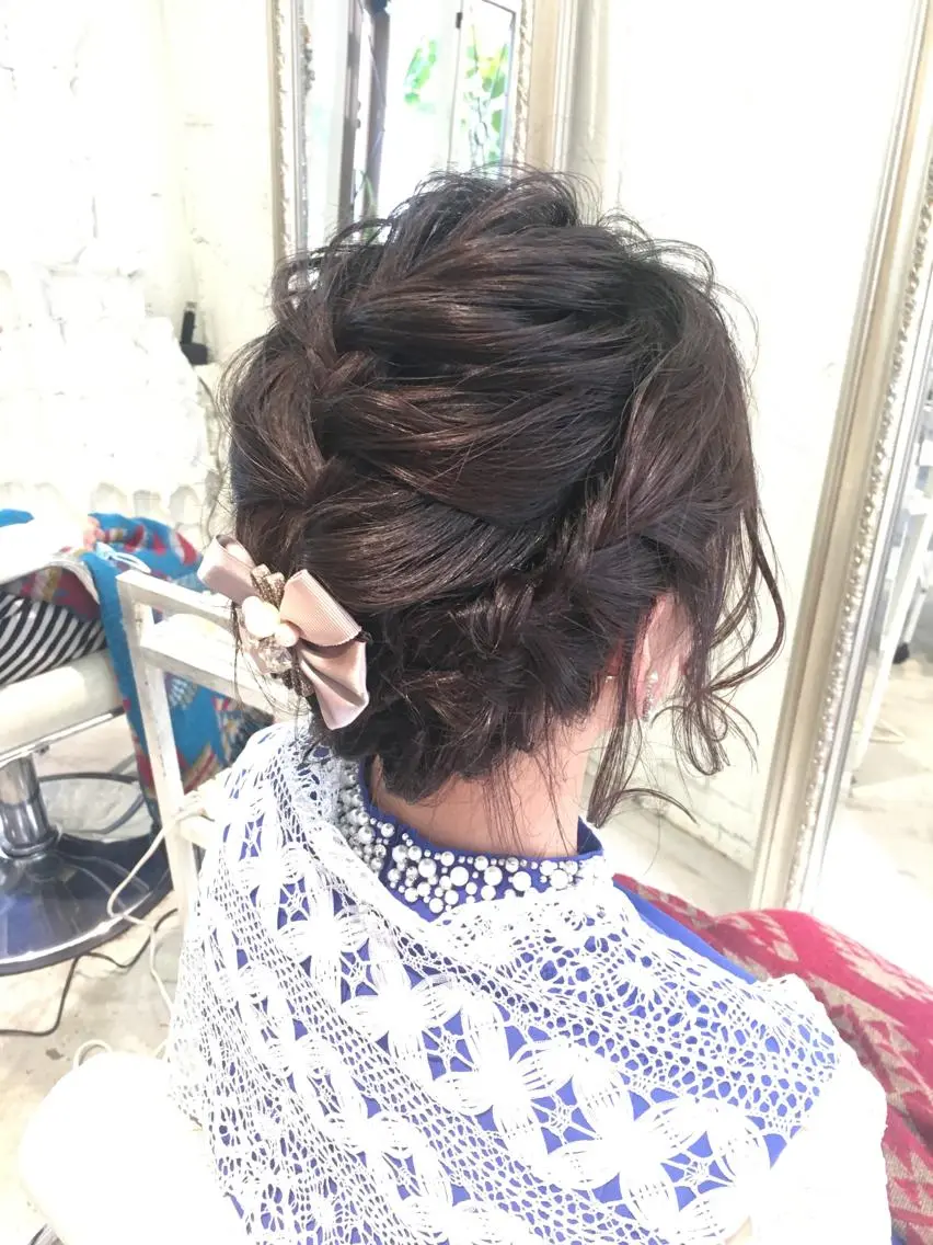 ヘアアレンジ ヘアセット CALMHAIR 五十實淳のヘアスタイル