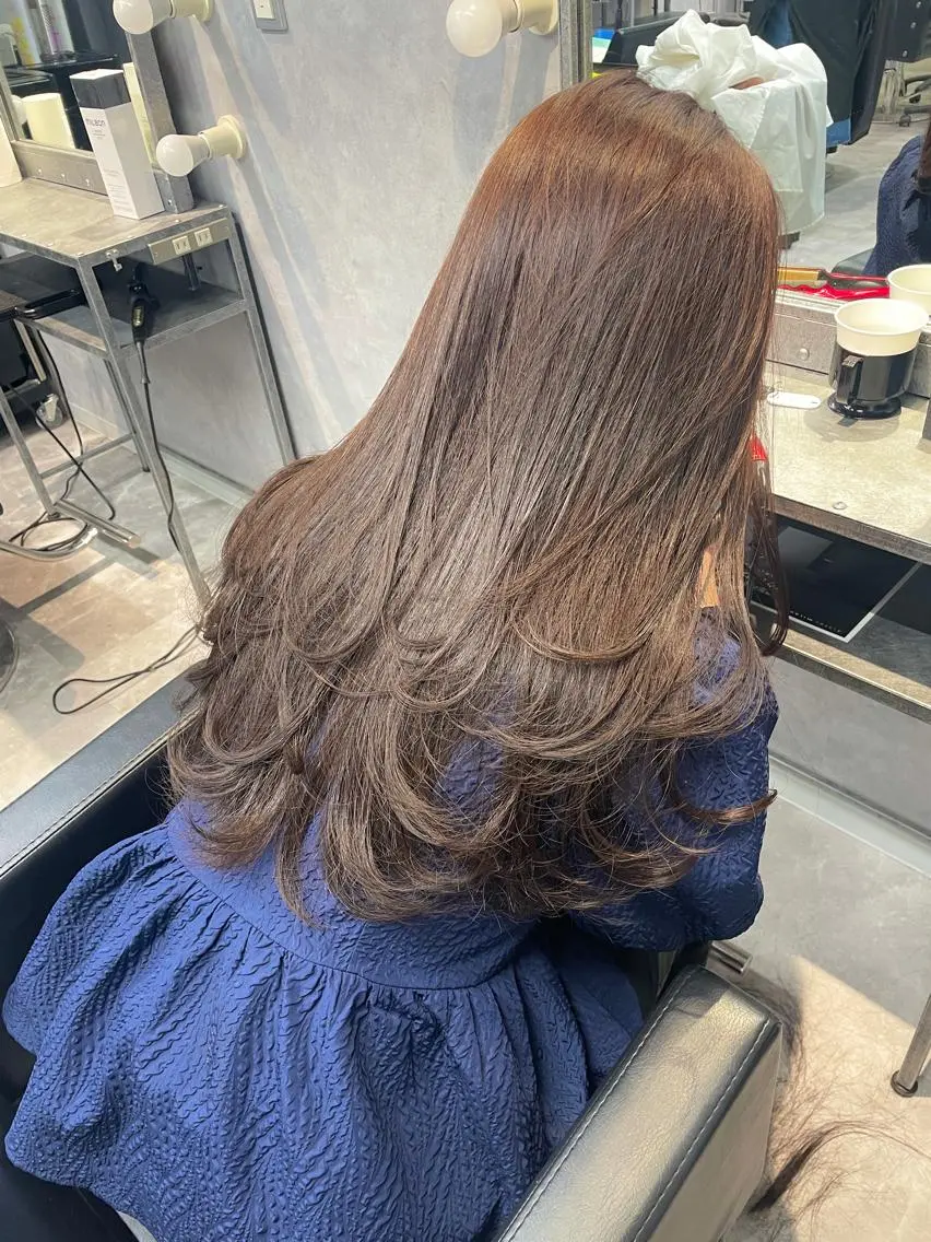 ロング 透明感カラー🇰🇷 レイヤー✨桑原　研太のヘアスタイル