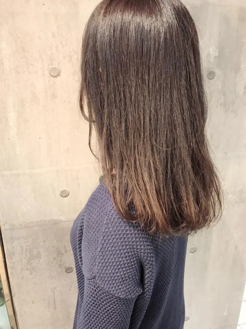 ミディアム カラー 透明感カラー カット ヘアカラー トリートメント 田室 和幸のヘアスタイル