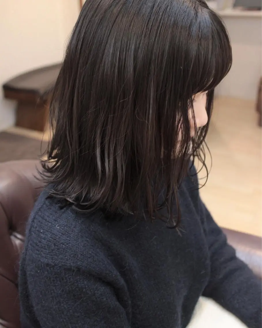 ミディアム カラー クニモトハルナ ボブ/柔らかカラーのヘアスタイル