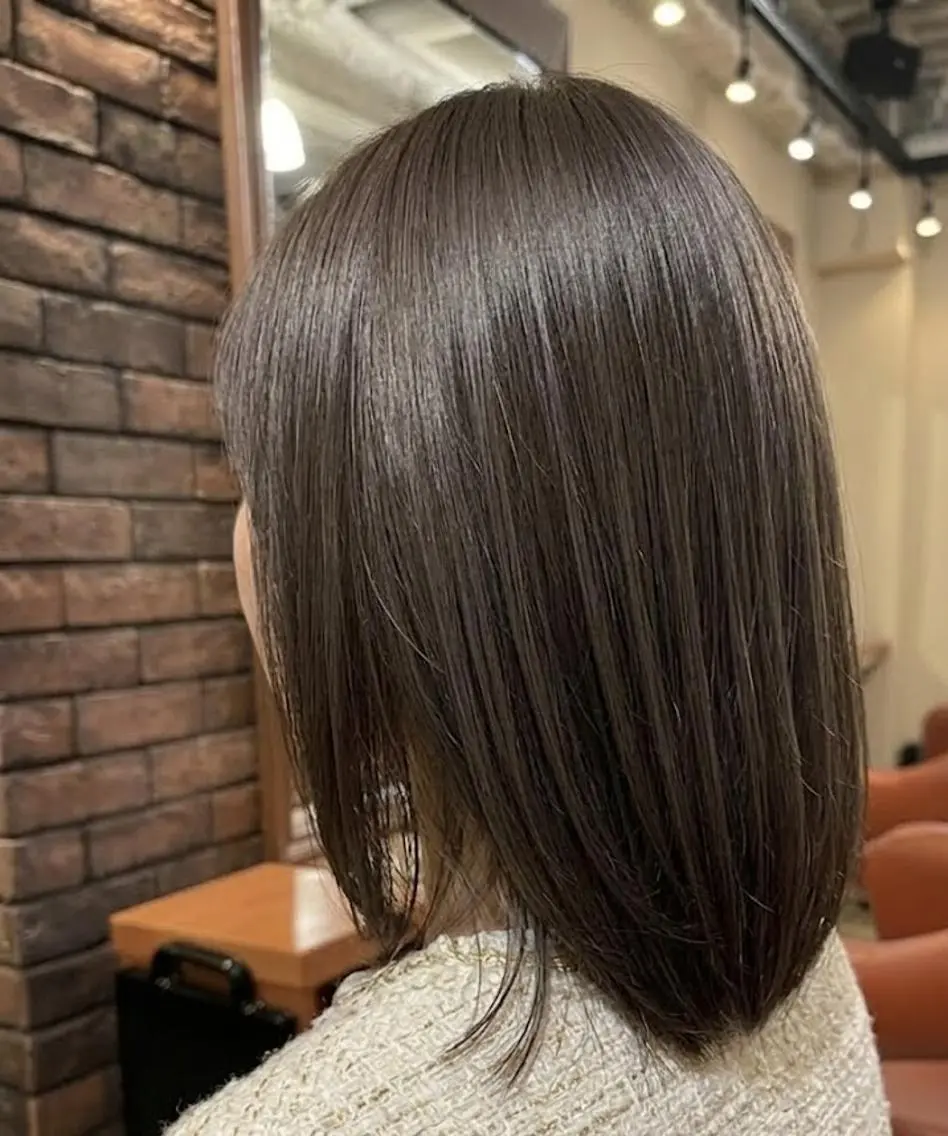 ミディアム カラー ボブ カット トリートメント ヘッドスパ flencia 丸 和博|カットのヘアスタイル