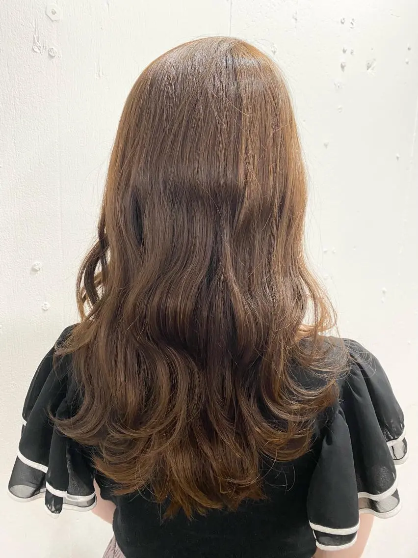 ロング カラー ブラウンカラー マロンブラウン 透明感カラー名駅 名駅みゆのヘアスタイル