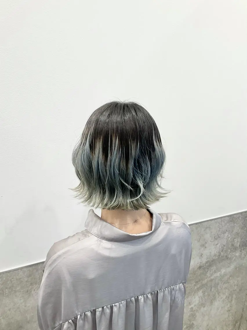 ショート カラー グラデーションカラー ヘアカラー トリートメント ヘアセット yoshi ☆のヘアスタイル