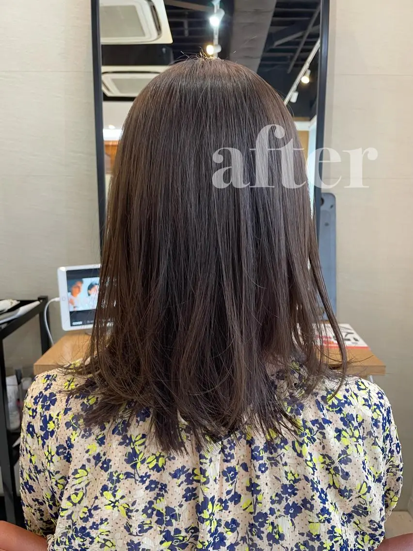 セミロング カラー 透明感カラー オリーブカラー ボブ/ミディアム 親しみやすさ/さくらのヘアスタイル